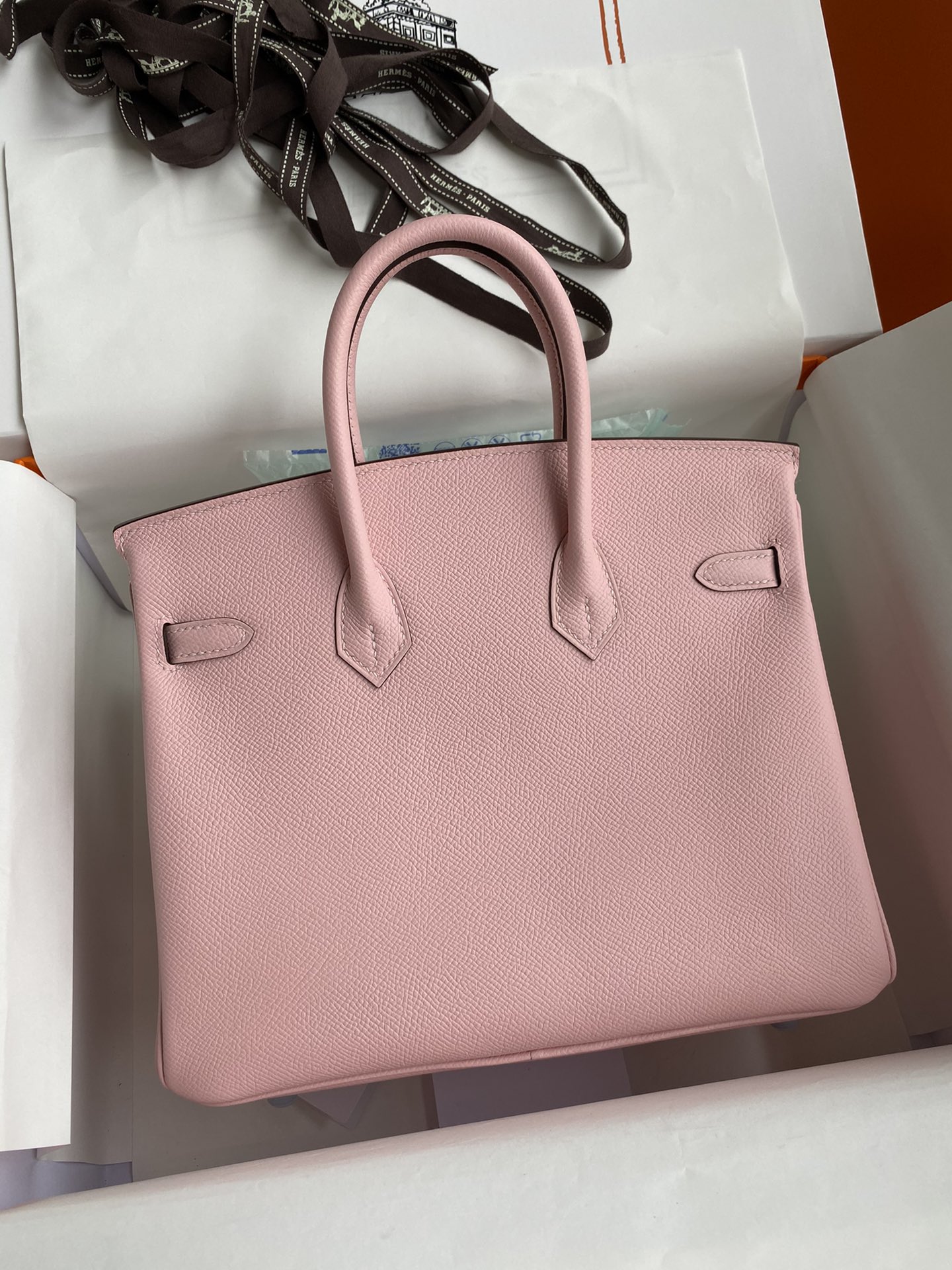 Hermes Birkin 25CM Epsom Leather Handbag Pink